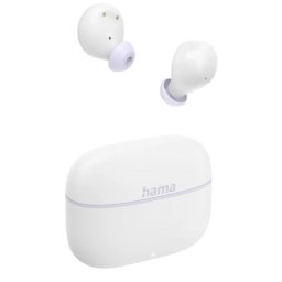 Auriculares Hama Freedom Buddy II inalámbricos Bluetooth con Bass Boost, Micrófono, control táctil y asistentes de voz, color blanco