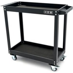 Carro de herramientas HBM móvil de 2 niveles, negro