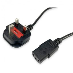 Cable de alimentación Equip 112300 2m BS1363 a C13 negro 250V 10A PVC