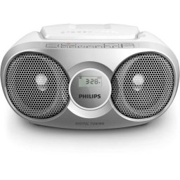 Radio CD Philips AZ215S/12 3W RMS CD CD-R CD-RW Radio FM AUX Plata portátil