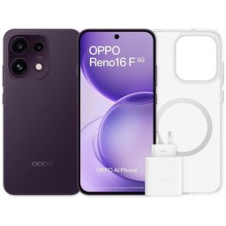 OPPO Reno16 F 5G 8GB 256GB 6,57" Púrpura Negro Incluye Funda y Cargador 45W