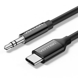 Cable de audio Vention BIF USB-C a Jack 3.5 mm Negro 1m