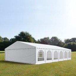 TOOLPORT 8x12 m Carpa para fiestas, PVC 750, con base reforzada, blanco - (7162)