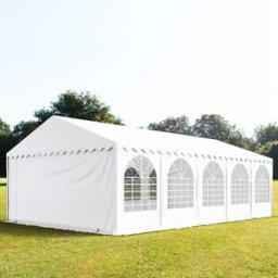 TOOLPORT 5x10 m Carpa para fiestas, PVC 800, con base reforzada, blanco - (7855)
