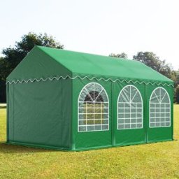 TOOLPORT 4x6 m Carpa para fiestas, PVC 800, con base reforzada, verde oscuro - (5095)