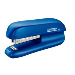 Grapadora rapid f5 mini plastico capacidad de grapado 10 hojas usa grapas nº 10 color azul