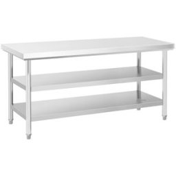 Mesa de acero inoxidable - ECO - 70 x 180 cm - 500 kg - estante intermedio - Royal Catering 10011650
