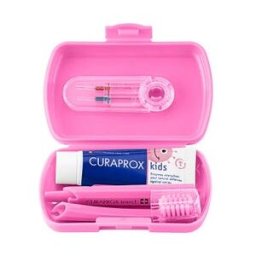 Curaprox Kids Travel Kit Rosa 6-12 Anos