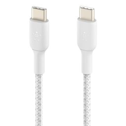 Cable USB-C Belkin CAB004BT2MWH 60W 2 m blanco trenzado