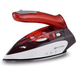 Plancha de viaje Grunkel PLV-900 900W depósito 75ml asa plegable roja