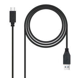 Cable Nanocable USB 3.1 Gen2 USB-C a USB-A 10Gbps 3A 2m Negro