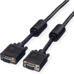 Roline Cable VGA con Ferritas HDB15 Alta Calidad DDC Macho/Macho 3m Negro