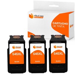 PcCom Essential Canon 545XL Cartucho Tinta Compatible Negro Pack 3