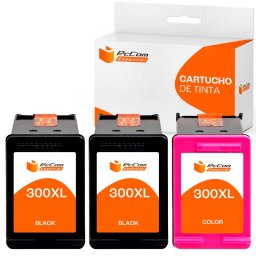 Pccom Essential HP 300XL Cartucho Tinta Compatible Negro/Tricolor Pack 3