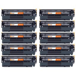 Pccom Essential HP Q2612a Tóner Compatible Negro Pack 10