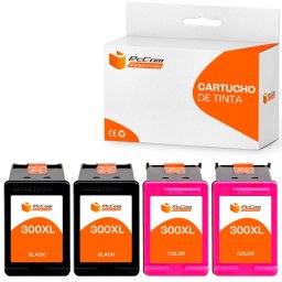Pccom Essential HP 300XL Cartucho Tinta Compatible Negro/Tricolor Pack 2+2