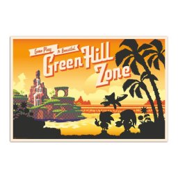 Erik Editores Poster Sonic The Hedgehog - Come Play At Beautiful Green Hill Zone