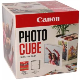 Canon Photo Cube Pack Marco Magnético + 40 Hojas de Papel Fotográfico Rosa