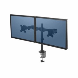 Fellowes Reflex 8502601 Soporte Monitor Doble Mesa 27" VESA 75x75 a 100x100 Max 8Kg