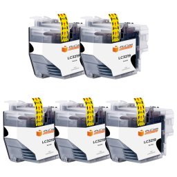 PcCom Essential Pack 5 Cartuchos de Tinta Negra Compatible con Brother LC3219XL