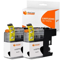 PcCom Essential Pack 2 Cartuchos de Tinta Negra Compatible con Brother LC227XL