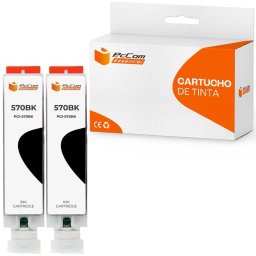 Pccom Essential Canon Pgi570xl Cartucho Tinta Compatible Negro Pack 2