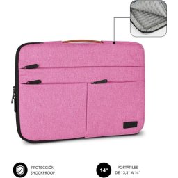 Funda Subblim Air Padding 360 para portátil 14" Rosa
