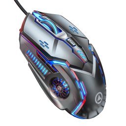 Kinsi G5 Ratón Óptico Gaming RGB 3200DPI 6 Teclas Mecánico Gris