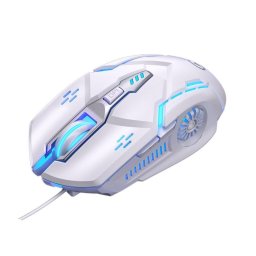 Kinsi G5 Ratón Gaming Silencioso Mecánico RGB 3200DPI Blanco