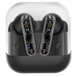 Kinsi AKZ-S26 Auriculares Inalámbricos con Funda Transparente Negros