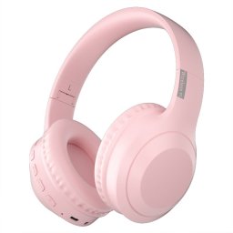 Kinsi H&SV5 Auriculares Inalámbricos Bluetooth/Jack3.5/USB-C/Tarjeta TF Rosas