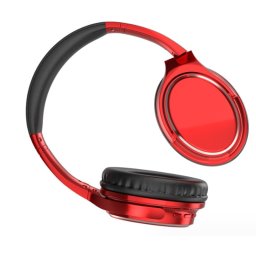 Kinsi VJ901 Auriculares Inalámbricos con Cable/Bluetooth/Jack3.5/Tarjeta TF Rojos