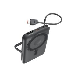 Ksix 10.000 Mah Power Bank, Carga Rápida 22.5w Pd, Compatible Magsafe® Y Applewatch®, Soporte Integrado, Negro