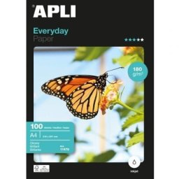 Papel Fotográfico Apli 11475 A4 180g 100 Hojas Brillante FSC Inkjet