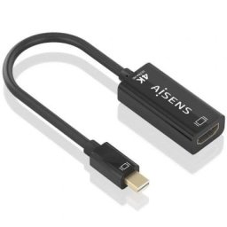 Cable conversor Aisens A125-0904 Mini DisplayPort a HDMI 4K 15cm negro