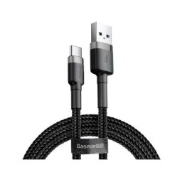 Cable Baseus CATKLF-BG1 USB-A a USB-C 1m 3A trenzado reforzado negro