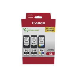 Cartucho de tinta original Canon PG-545XL + CL-546XL XL (2 negro 15ml, 1 tricolor 13ml) Multipack