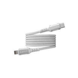 Cable Havit 6939119077570 Lightning a USB C 1 m Plata Blanco 4 mm