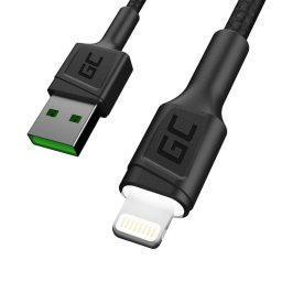 Cable Green Cell KABGC05 USB A a Lightning 1,2 m Negro Carga y Datos
