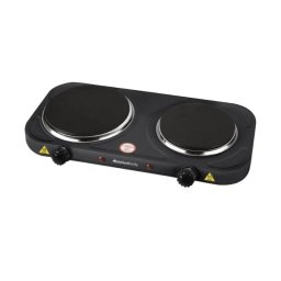 Cocina eléctrica Melchioni Cook 2 negra 2 placas fundición 1500 W portátil