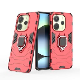 Funda para móvil Max Power Digital Magnética Anillo Silicona TPU Roja Soporte para Xiaomi Redmi Note 14 4G