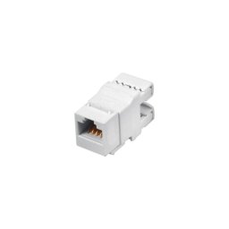 Conector Alantec MKN-U5-1 RJ45 hembra blanco recto ABS melamina 22/24 AWG