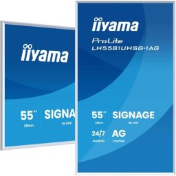 Pantalla señalización iiyama ProLite LH5581UHSG-1AG 54.6" 4K UHD Wi-Fi Android blanca