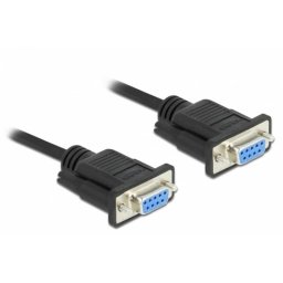 Cable serial DeLock 87516 5 m DB9 hembra a hembra negro