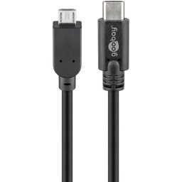 Cable USB Goobay 67992 0,6 m Micro-USB B a USB tipo C Negro