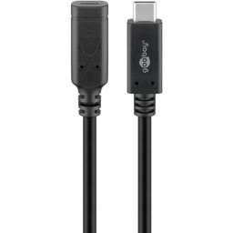 Cable USB-C Goobay 61038 1 m USB 3.2 Gen 2 Extensión Rápida Negro