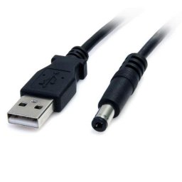 Cable de alimentación Startech USB2TYPEM USB A a barril tipo M 0,9 m negro
