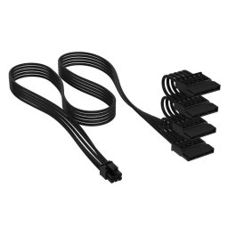 Cable Corsair CP-8920454 4 x SATA 15 pines 0,75 m Negro