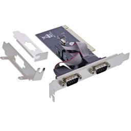 Tarjeta de interfaz InLine 66636A PCI Serial RS232 DB9 2 Puertos 2 Mbps