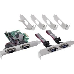 Tarjeta de interfaz InLine 76619E PCIe RS-232 4 puertos 921,6 Kbit/s ESD ±15 kV